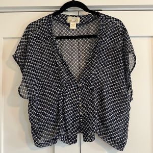 Liberty Love Blue Sheer top